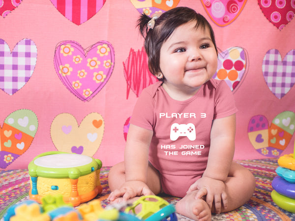 player 3 has entered the game joined newborn baby outfits cute funny bodysuit
