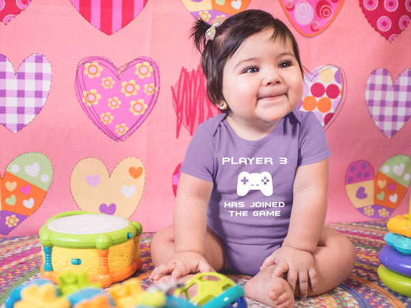 player 3 has entered the game joined newborn baby outfits cute funny bodysuit