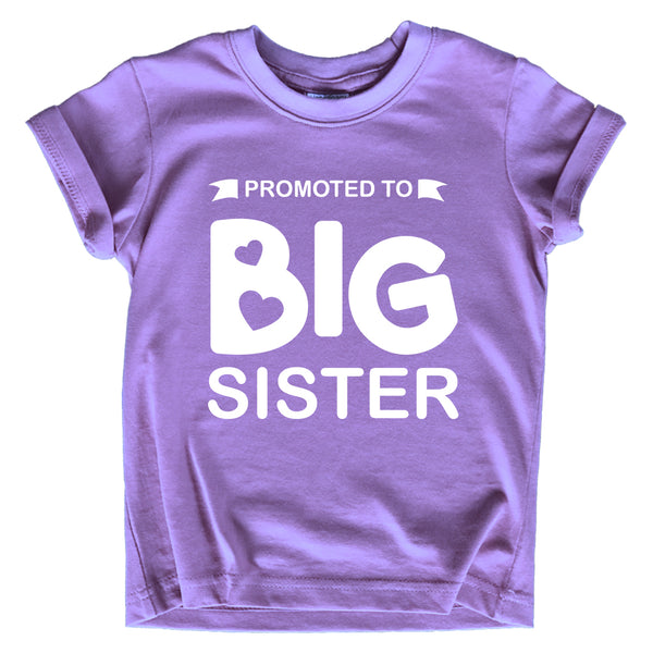 Promoted to Big Sister Shirt for Little Girls Toddler Baby Announcement Outfits