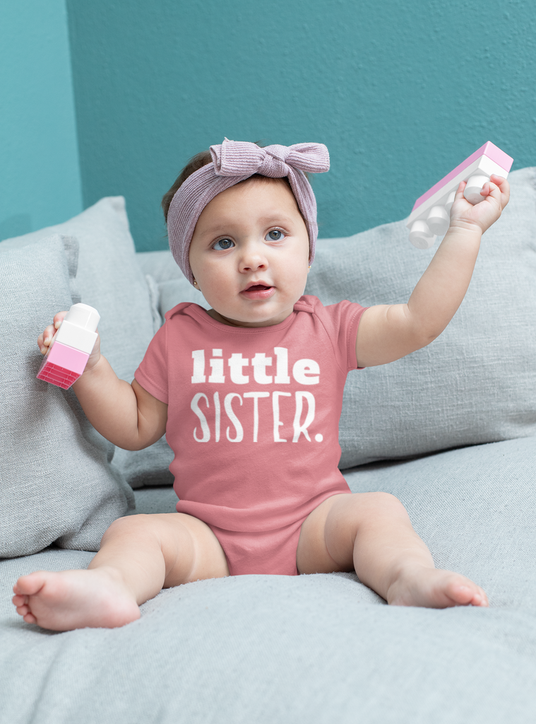 Little Sister Newborn Outfit Baby Coming Home Bodysuit Girl